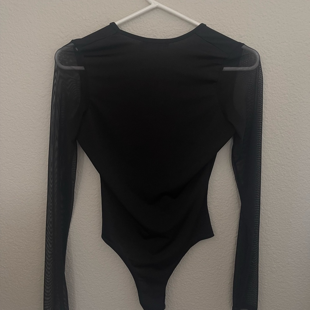 Nasty Gal black plunge bodysuit; Size 6